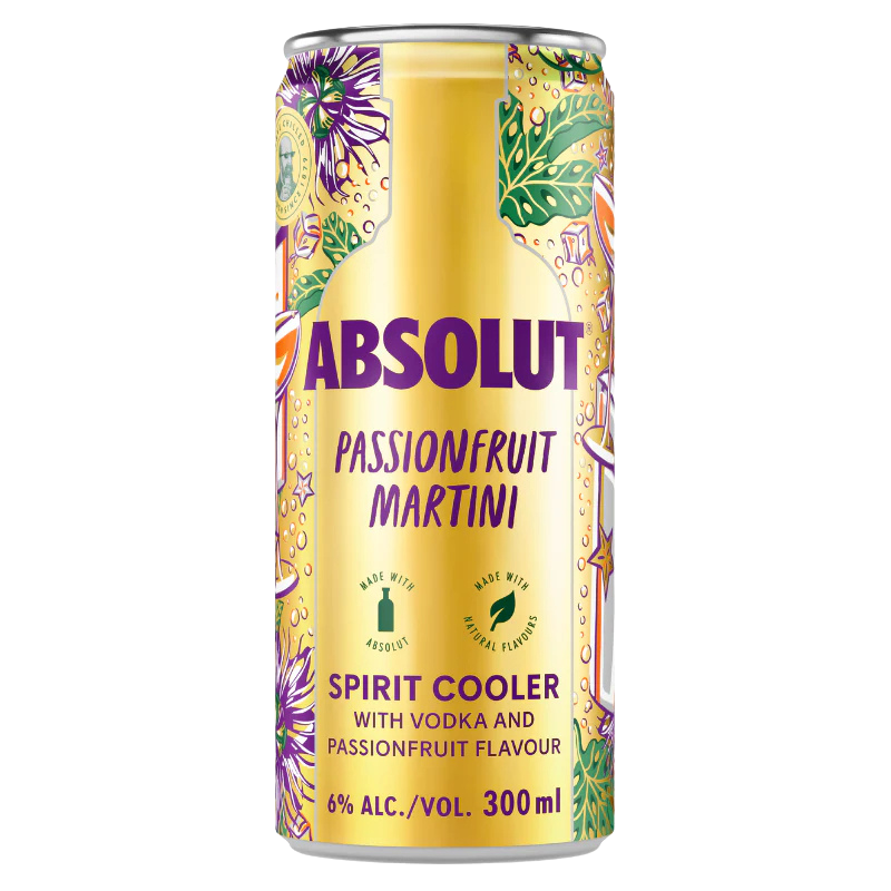 Absolut Passionfruit Martini Spirit Cooler 300ml 4 Pack