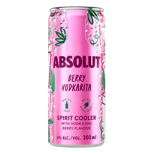 Absolut Berry Vodkarita Spirit Cooler 300ml 4 Pack