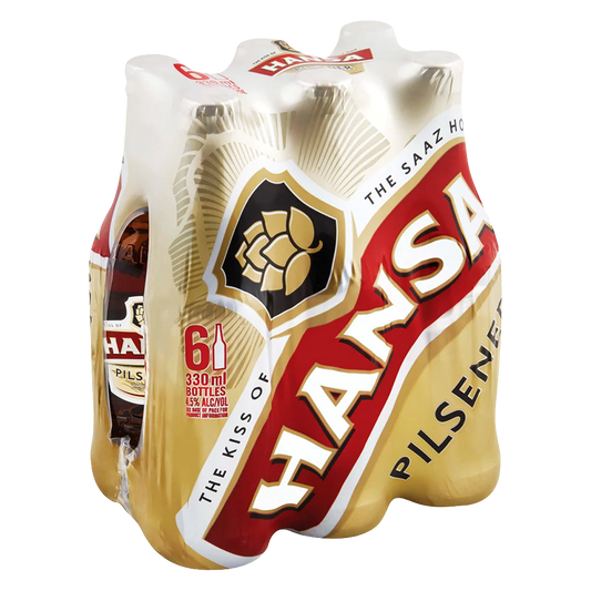 Garrafa de Cerveja Hansa Pilsner 330ml Pacote com 6