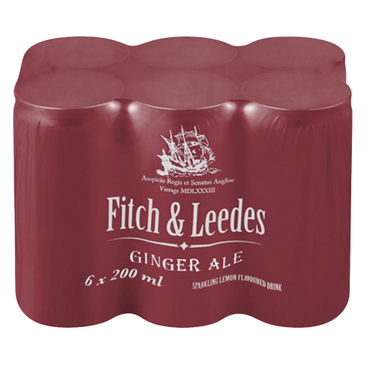 Fitch & Leedes Ginger Ale 200ml Pacote com 6